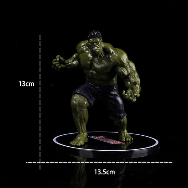 Marvel Avengers Iron-man Spiderman-Action Hulkfigurer SuperHero Toy With Base The Hulk