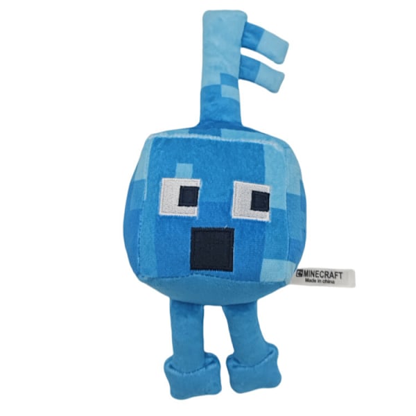 Mincraft Mjuk Leksak Gosedjur Docka Plysch Present Barn Pojke Födelsedag MC Spel Docka 20cm Blue Key