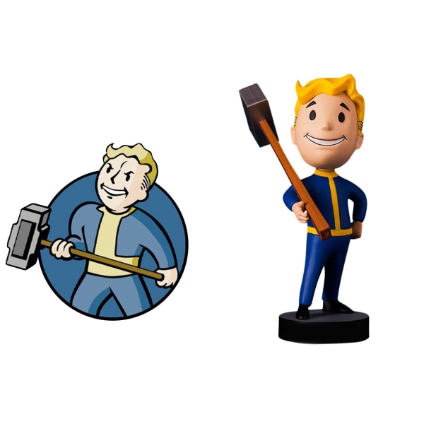 Fallout 4 Vault Boy PVC Action Figur Samlarobjekt Modell Bobblehead Toy Doll Ny D