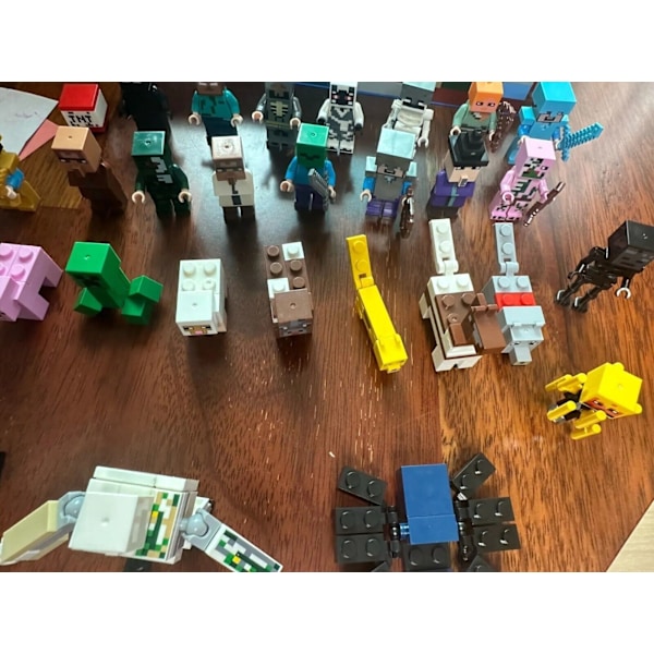 Set med 29 Minecraft byggklossar figurer leksak minifigurer