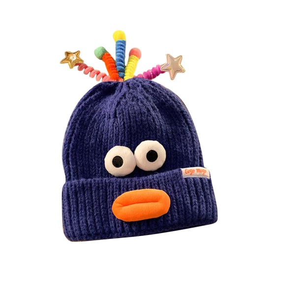 Monster Shrek Vinter Stickad Mössa Beanie Ull Rolig Cap Nyhet Kvinnor / Män Dark Blue One Size