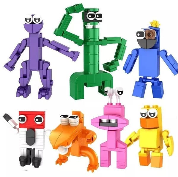 Rainbow Friends Scen Skräckspel Monster Byggklossar Actionfigurer för Barn