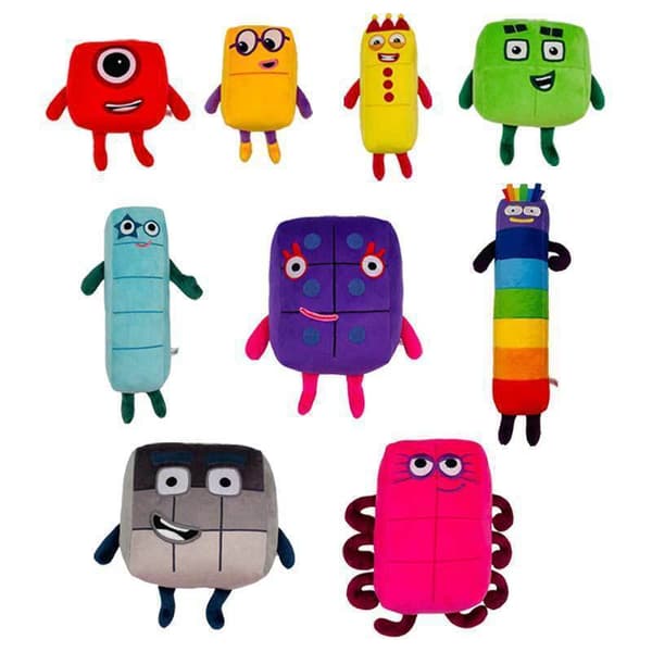 Numberblocks Digital Blocks Anime Gosedjur Plyschdocka Barn Actionfigur Mjuka Leksaker digit6-19cm