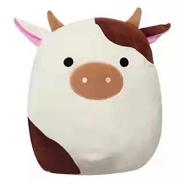 Squishmallows Docka Plyschleksak Kudde Stoppad Kuddleksak Tecknad Mjuka Leksaker Julklapp Brown And White Cow