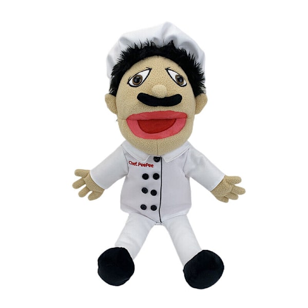 Ny Jeffy And Feebee Handdocka Stor mjukdocka Plyschleksaker Puppet Kids Present Chef 50cm/19.69in