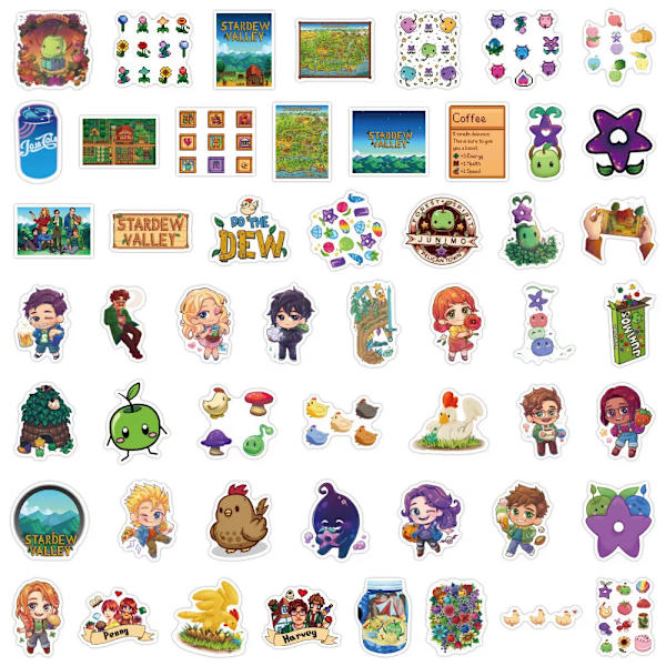 50X Stardew Valley Steam NS Game Farm Characters Stickers Decal Graffiti Laotop