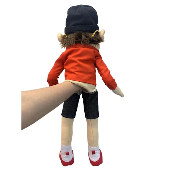 Mjuk plyschdocka handdocka för lekhus, busig rolig dockleksak ❥ C:30CM One Size