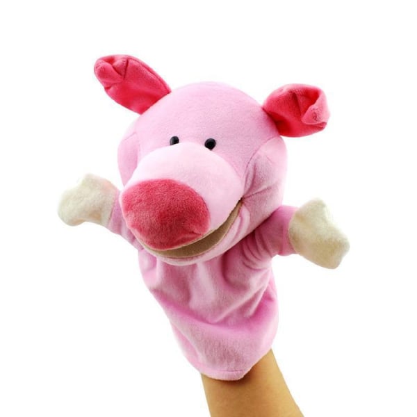 Djur Handdocka Tecknad plyschleksaker Pedagogiska låtsas berätta docka Kid Pig