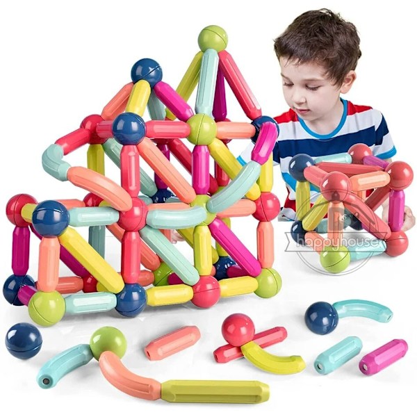 Magnetiska Byggklossar Set Leksaker för Barn Magnetstav Byggklossar 42pc without box