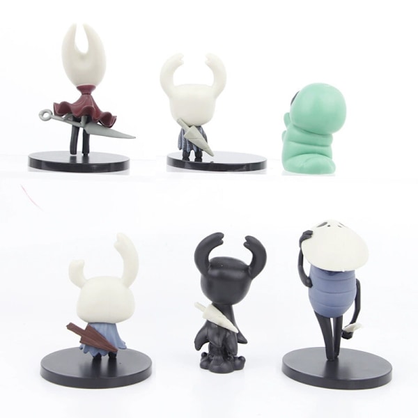 6 st Hollow Knight Actionfigurer Modeller Leksak Staty Samlarprydnader Gåvor