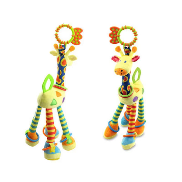 Mjuk Giraff Djur Handbjällror Skallror Plysch Spädbarn Småbarn Bil Säng Hängande Leksak B 3