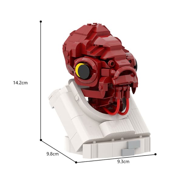 MOC Amiral Ackbar Byggklossar Star Wars The Black Series Samlarmodell