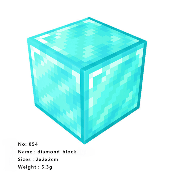 Rikt utbud av magnetiska block Minecraft-kuber DIY Byggleksaker Set 10 st 39 Diamond Block