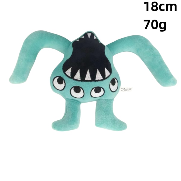 Roligt spel Fyllda plyschdockor för leksakspresenter Green Four Eyed Monster