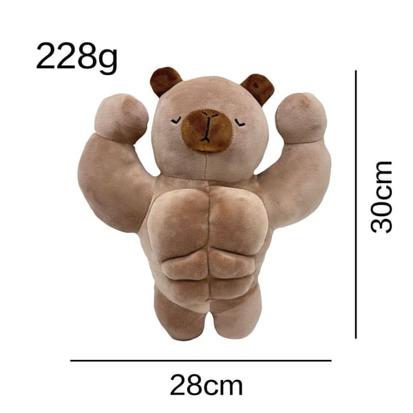 Capybara Muscle Man Plyschdocka Kreativitet Gosedjursleksak 30CM