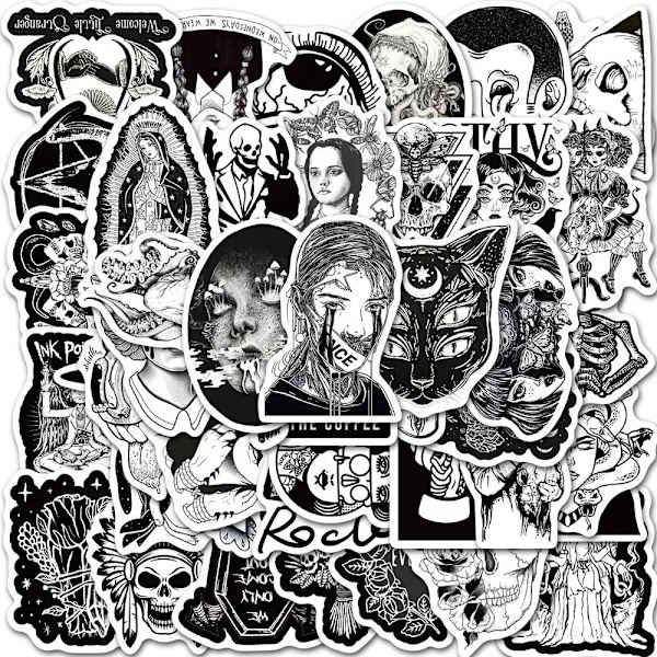 50X tatuering sällsynt skräckstil Death Dark Gothicism Totem Voodoo Graffiti klistermärken