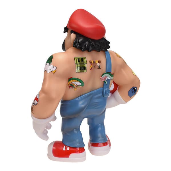 Super Mario Bros PVC Action Figur Leksaker Muscle Mario Collection Model Doll Presenter 8.1 inch