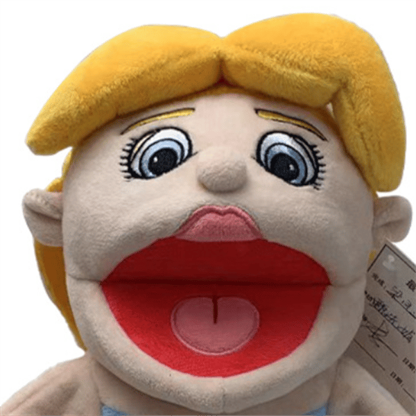 Quirky Cartoon Jeff Hand Puppet Plyschleksak för barns tidig utbildning Style C