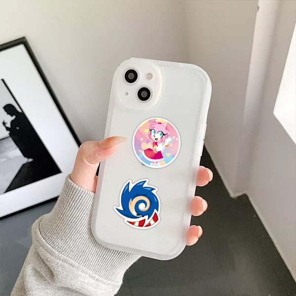 50 nya Sonic The Hedgehog Stickers Videospel PS5 Mobile Iphone Decal Game PS5