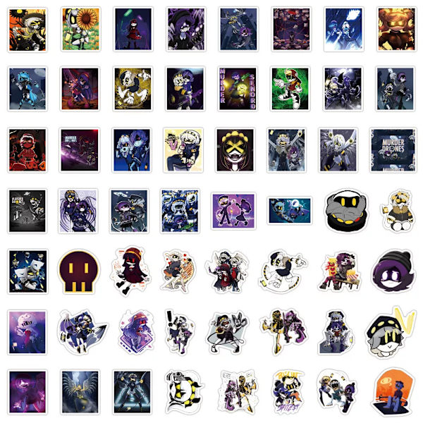 110X hela morddrönare Uzi… N… Skräck Komedi Telefon Gitarr Kindle Stickers Set