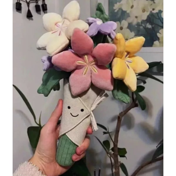 Amuseable Blombukett Gosedjur Barnpresent för Flickvän Plysch 30CM UK