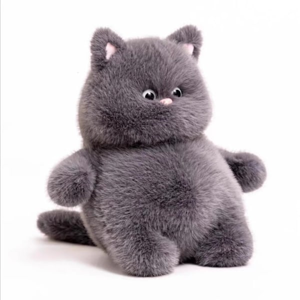 35cm Stor Chubb Grå Katt Plyschie Gosedjur Kudde Ny Kattdocka grey