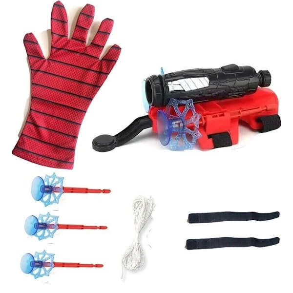 Spiderman Web Shooter Leksak för Barn Cosplay Launcher Spider Silk Handske Handledslansering Red Glove