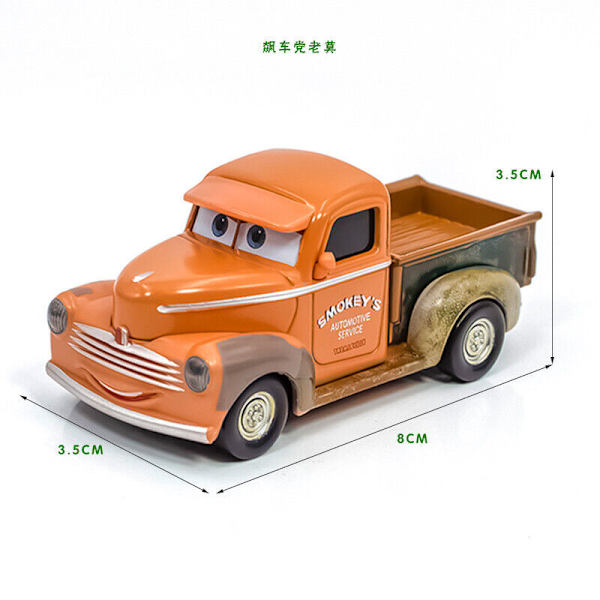 Disney Pixar Bilar 3:e Lot Lös Blixten McQueen 1:55 Diecast Modellbil Leksaker Drag racing party old mo
