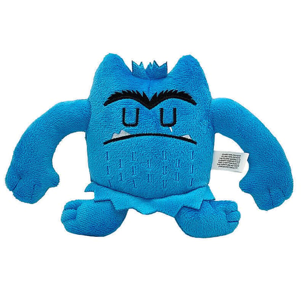 Emotionell liten monsterplyschdocka med roliga uttryck för barn, mjuk Blue