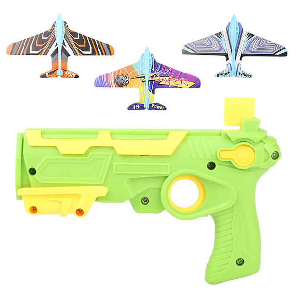Flygplan Leksak Bubble Katapult Ejection Foam Plane Kid Utomhus flygplan Barnleksaker Green