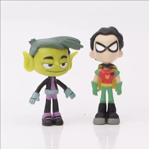 Teen 6st Titans Go Figur Robin Raven Beast Boy Starfire Figurine Kid Toy Model