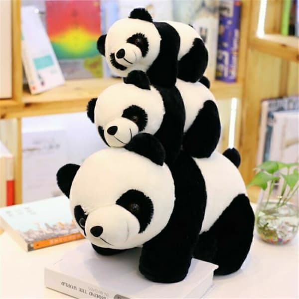 25-50 cm Jättepanda plyschdocka söt gosedjur Ryggstöd leksak barn present 40cm