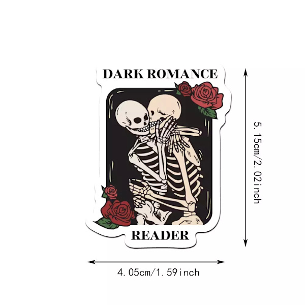 50X Populära Dark Romance Reader Death Rose Stickers Hydro Flask Guitar Graffiti