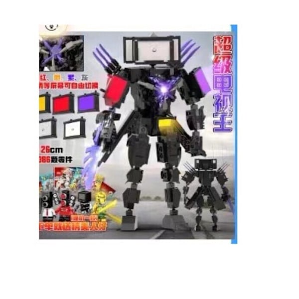 MOC Skibidi Toalett Byggklossar Set Titan Speakerman Cameraman Tvman Klossar 59