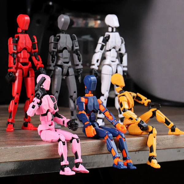 Dummy 13 Robot Actionfigur 3D-printad T13 Actionfigur (Färdigmonterad) E
