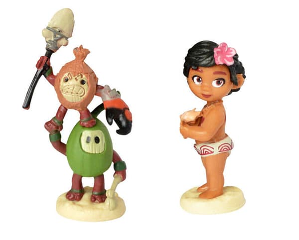 10 st Moana figurdocka set statyettleksaker Cake Topper Samlarbara barnpresenter