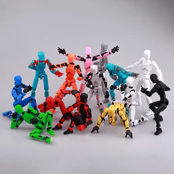 3D-printad Robot Actionfigur Ställbar Mannekäng Docka Ledad 14cm Leksak Style17