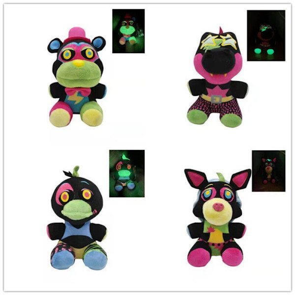 Luminous Funko FNAF Stuffed Plysch Fem nätter på Freddy's Plushie Dolls Moondrop Luminous Duck