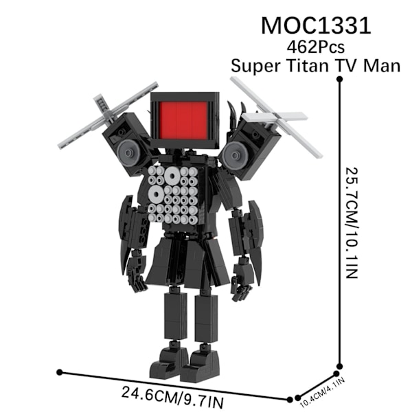 Mini Kameraman Modell Byggklossar Set för Skibidi Toalett MOC Klossar Leksaker Kit Multi monitor armored vehicle