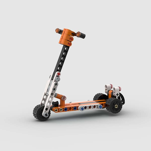 79 st MOC Mini Skala Scooters Byggklossar Barn Pedagogiska Modellfordon
