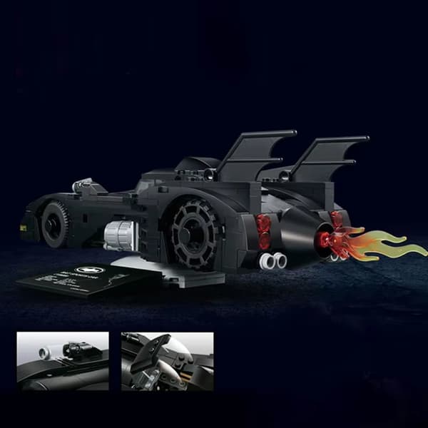 NY 378 Delar Batmobile 1989 MOC Högkvalitativa Byggklossar