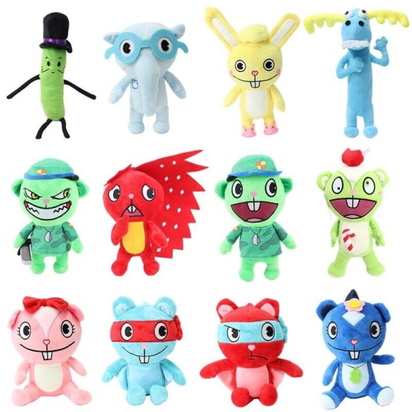 28cm Happy Tree Friends HTF Flippy Fliqpy stoppad docka Anime Plyschleksak Present nytt candy