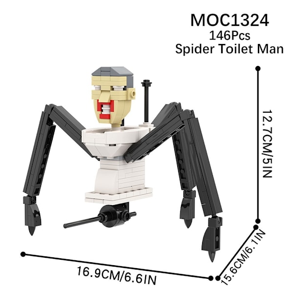 Mini Kameraman Modell Byggklossar Set för Skibidi Toalett MOC Klossar Leksaker Kit MOC1324