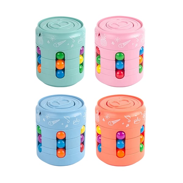 Magic Cube Dekompression Gyro Stress Reliever Leksaker Fidget Toy Plast Activity White Puzzle Can