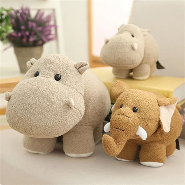 för barn Elefantdocka Gosedjur Flodhästleksaker Plyschleksak brown elephant 40cm