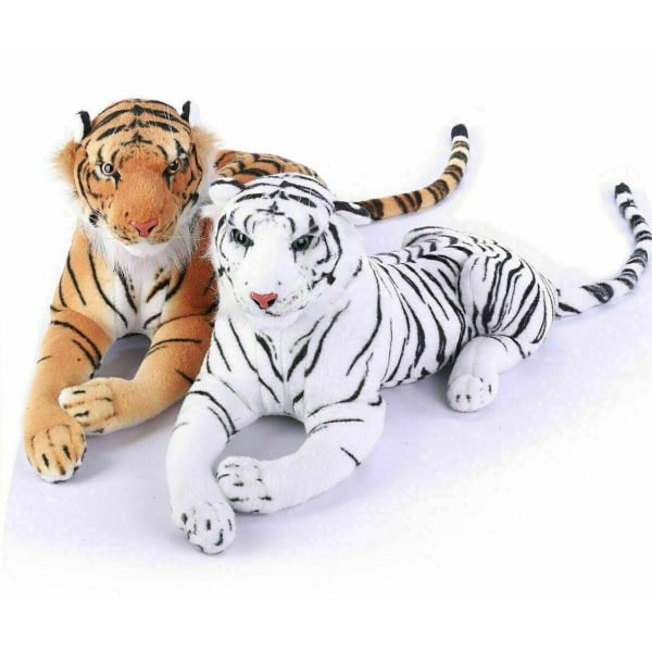 Stor jätte 70 cm Tiger Teddy Leopard Vilda djur Mjuk plysch gosedjur 70 cm White Tiger
