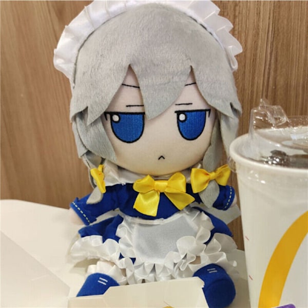Nytt 20 cm Touhou Project Fumo Izayoi Sakuya Plyschdocka fylld leksak tecknad present