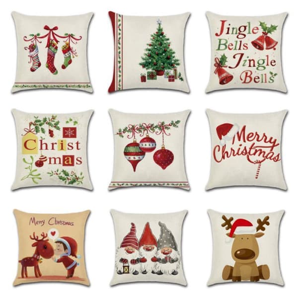 Jul Jul-tema Kuddfodral Örngott Hem Soffa Jultomte Dekor Kasta Kiss