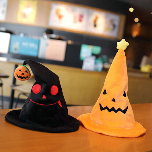 Söt Halloween Pumpa Elf Hatt För Dans Performance Party 30*30*40cm Black