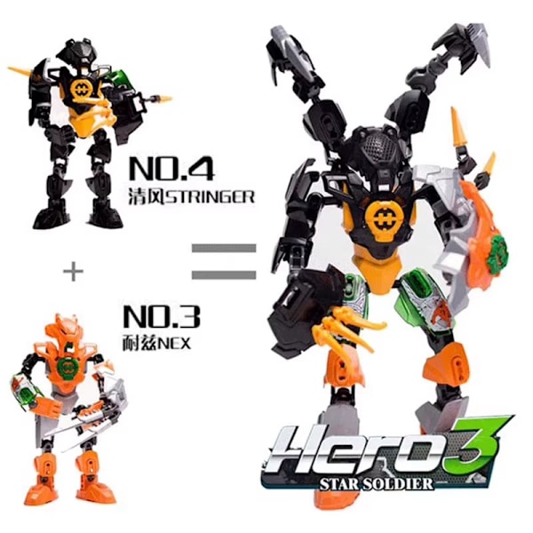 Hero Factory Star Warrior Bionicle Byggklossar Mech Modell för Barn Stringer 3.0 No Original Box